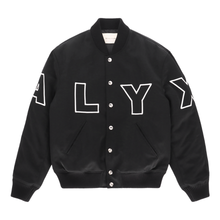 Nylon Logo Varsity Jacket